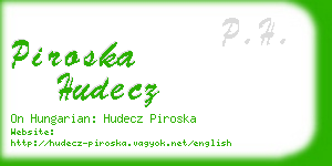 piroska hudecz business card